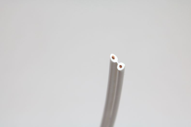 大量批发 电线电缆 白色平行线rvb2x0.75平方室内电话线双股电线