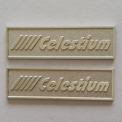 金属铝合金字高光小标牌 喷砂镀金标志牌 门业家具铭牌加工定制