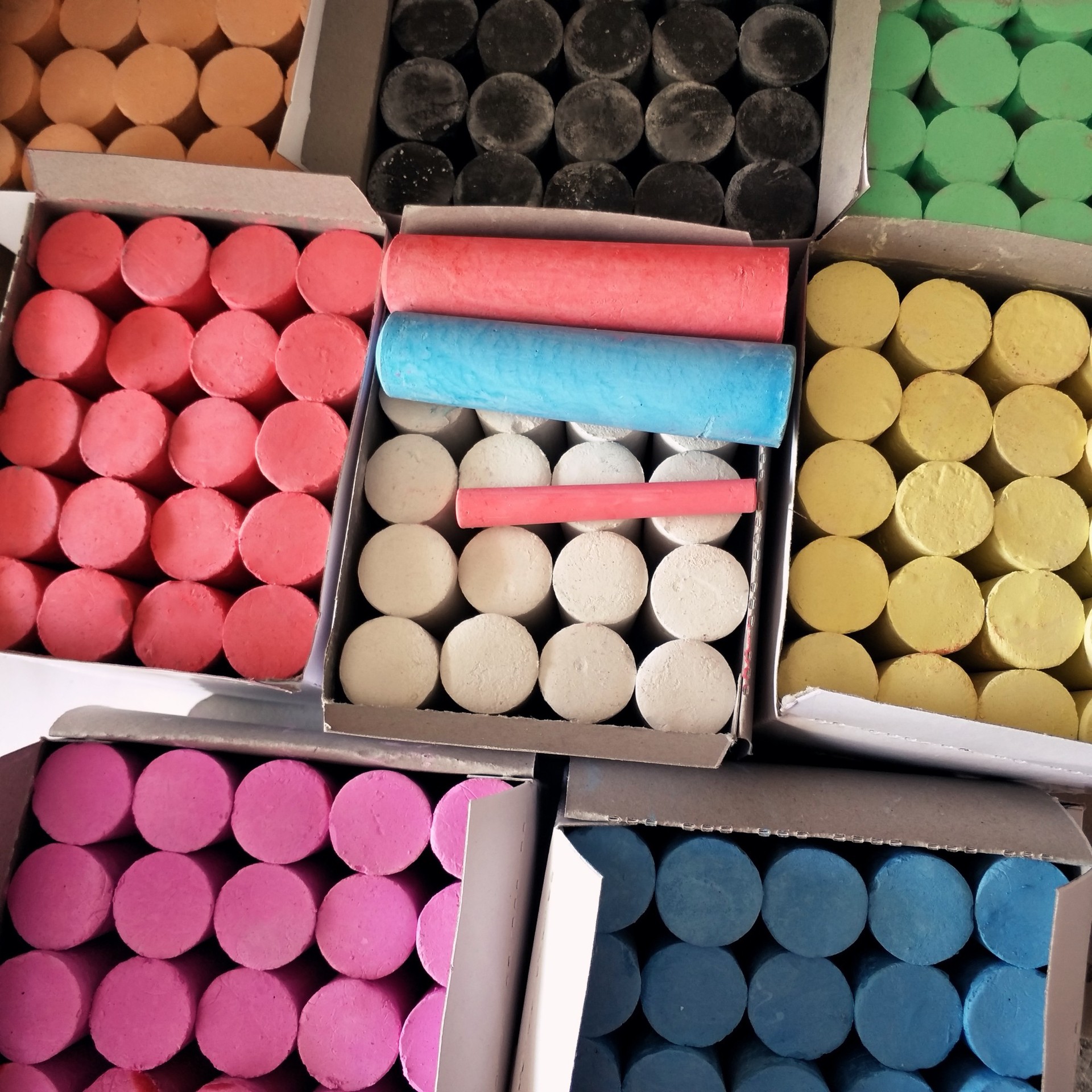 进辉牌橙色加大号粗粉笔木材钢管绘画标船舶厂记粉笔玩具1支装