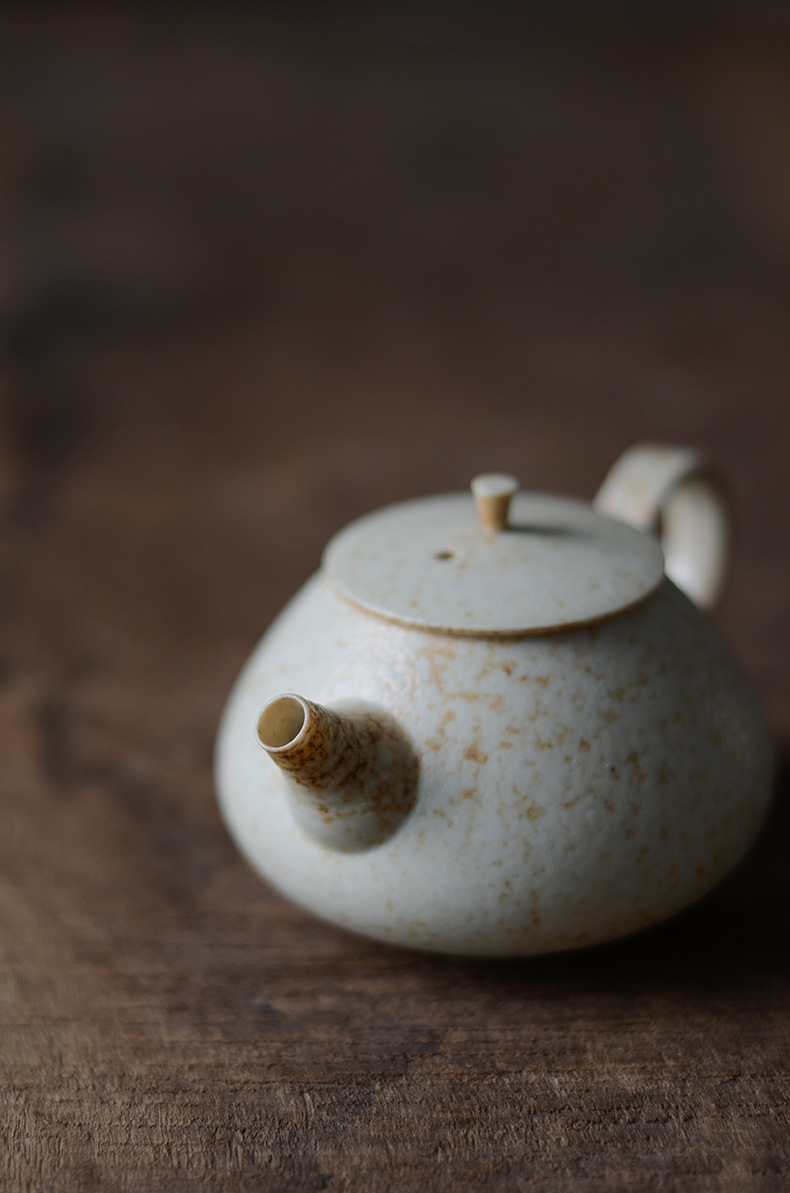 景德镇手工茶具亚光志野釉茶壶复古志野烧泡茶器窑变小茶壶陶壶
