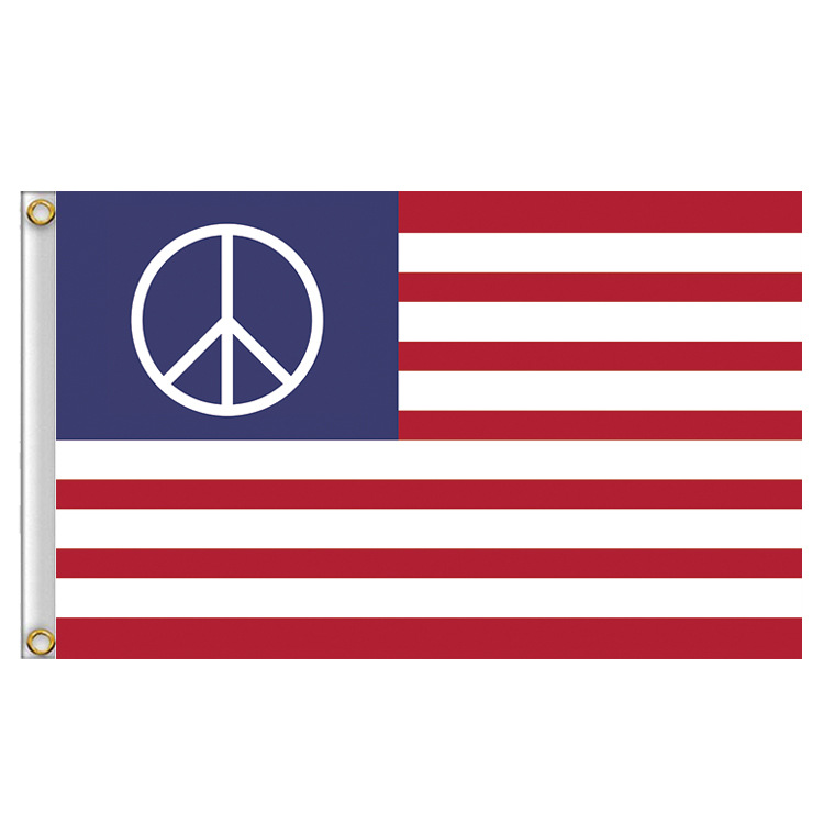 和平标志旗 90x150cm peace symbol flag 3x5