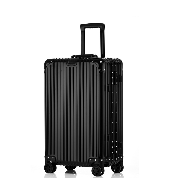 20-Inch Aluminum Magnesium Luggage Universal Wheel High-End Trolley Case Wholesale Printed Pattern Suitcase One Piece Dropshipping