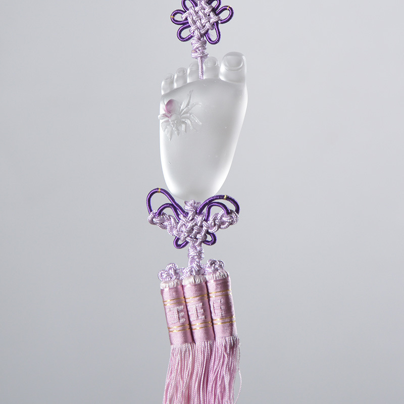 琉璃车挂观音莲花手印数珠手药师佛吉祥汽车车内饰品挂件定制代发