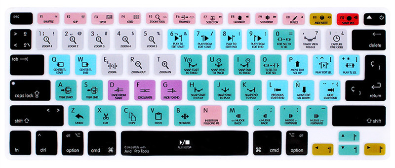 美欧通用西班牙语功能键13寸air15pro苹果笔记本键盘保护膜retina