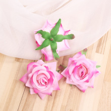 DIY 6cm绒布卷边仿真精致小巧玫瑰花 婚庆装饰花花朵
