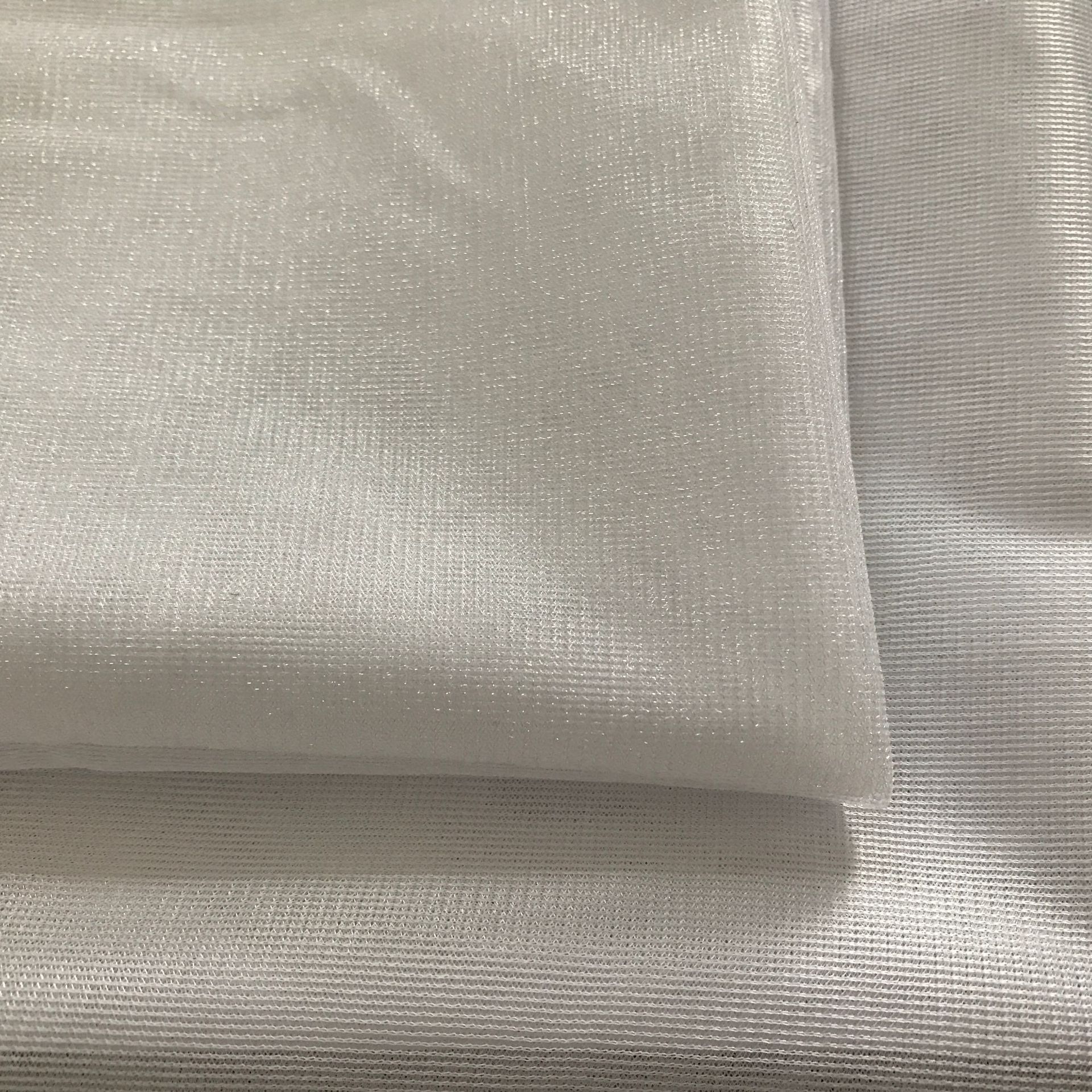 20d闪光平布平面网布 婚纱礼服童装网纱面料