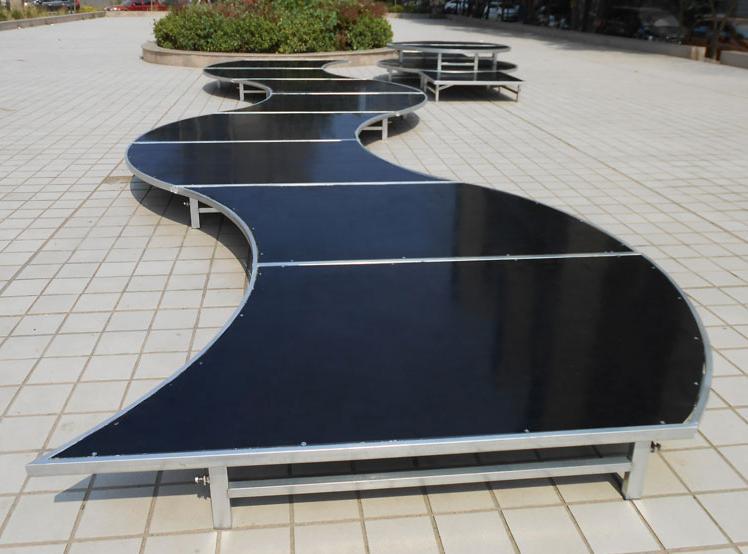 钢铁雷亚s型舞台 婚礼演出活动升降折叠拼装形t台 厂家直销可定制