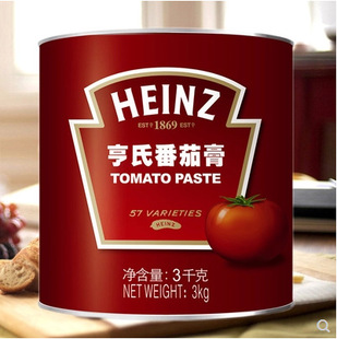 heinz茄膏亨氏番茄膏3kg 高浓度番茄酱 披萨意大利面底酱西餐配料