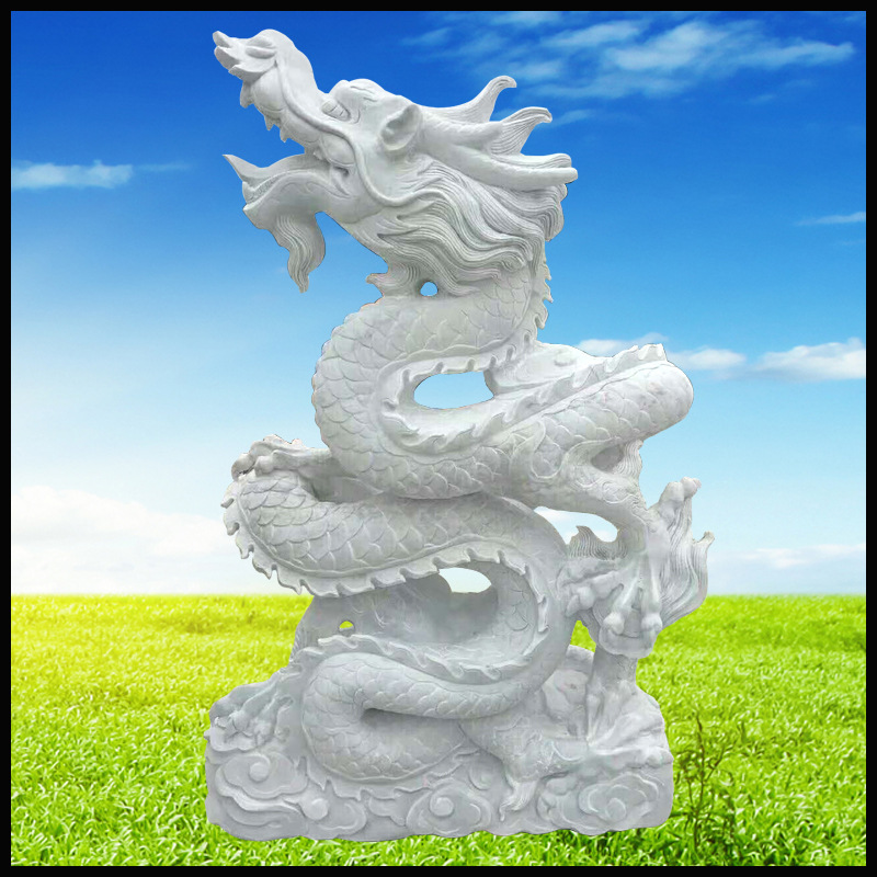 供应石雕龙 汉白玉龙 二龙戏珠 大理石龙头雕塑 曲阳雕刻-阿里巴巴