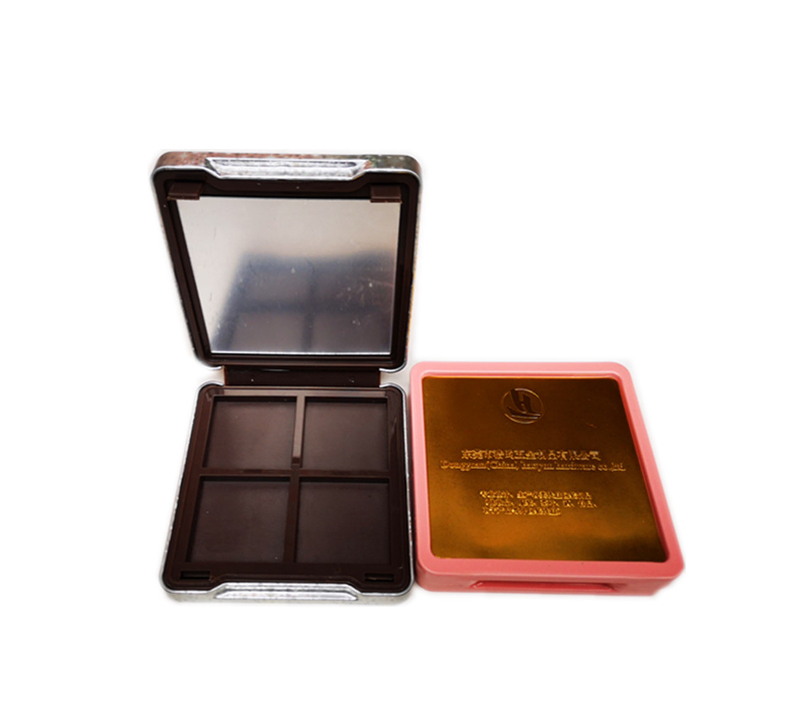 多色眼影盒精美铁盒定制 马口铁盒长方形眼影铁盒包装化妆盒定制