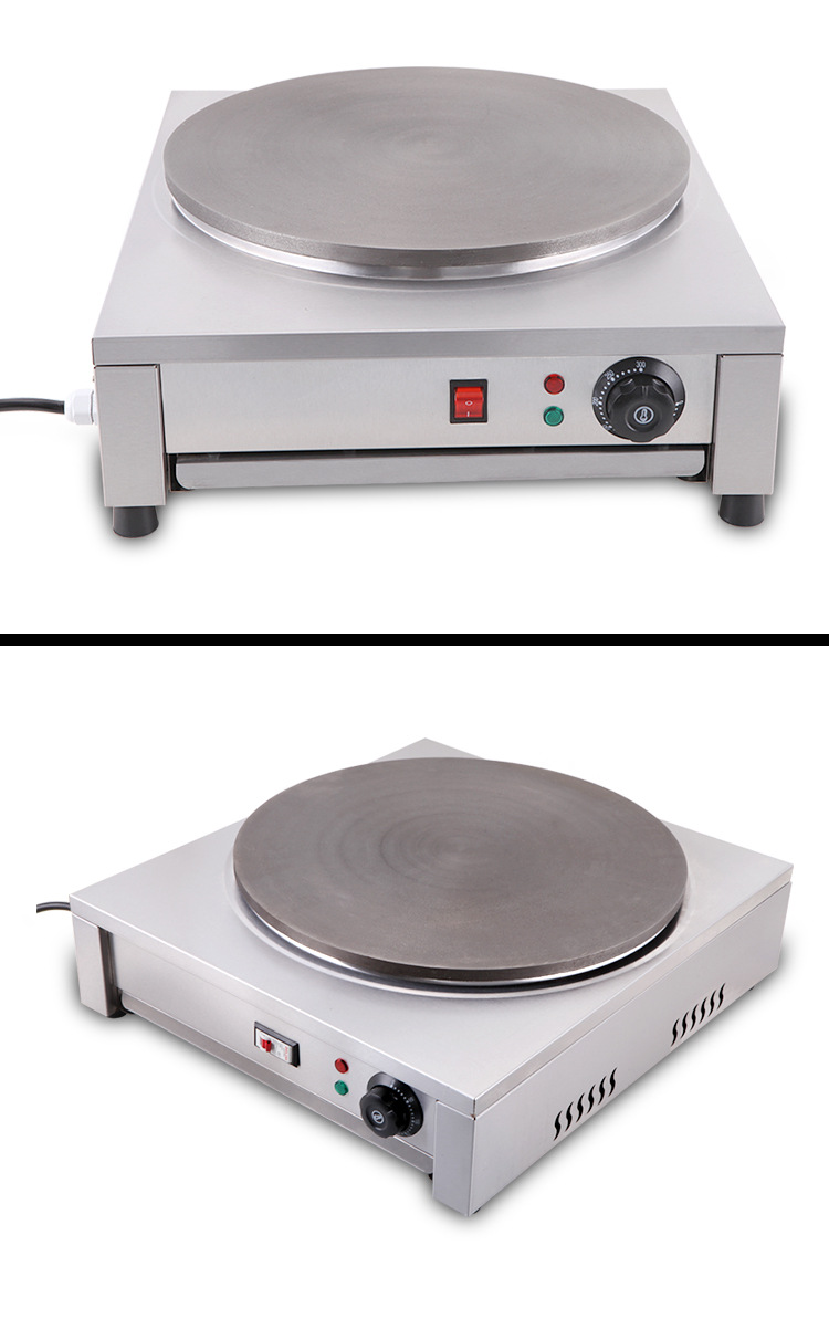 富祺批发商用圆形电热班戟炉 五谷杂粮煎饼果子可丽饼机器煎饼机