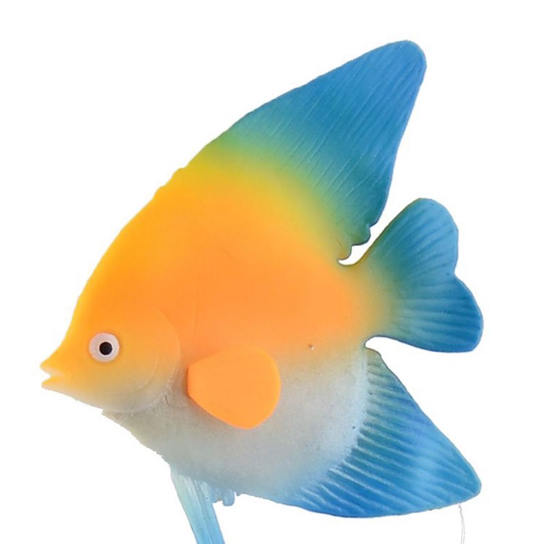 鱼缸造景仿真荧光鱼神仙鱼水族箱装饰假鱼会游动带吸盘夜光观赏鱼