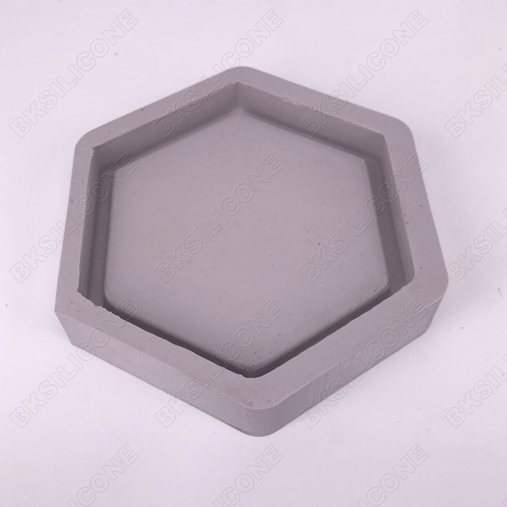 bk2010 六边形多肉花盆硅胶模具 花盆底座水泥模具 厂家直销