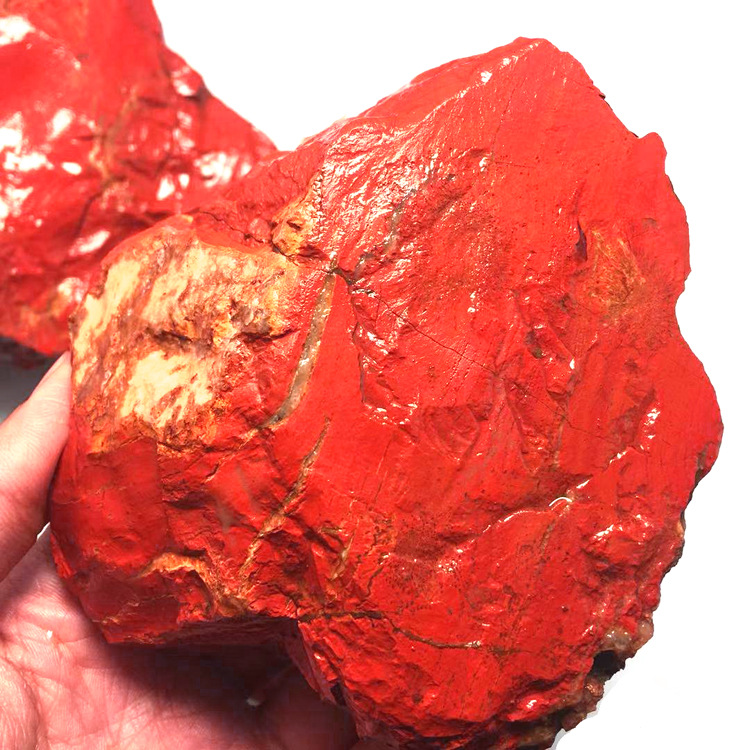 批发天然红碧玉原石 红石头 矿物标本摆件 雕刻件 南非红碧玉毛料