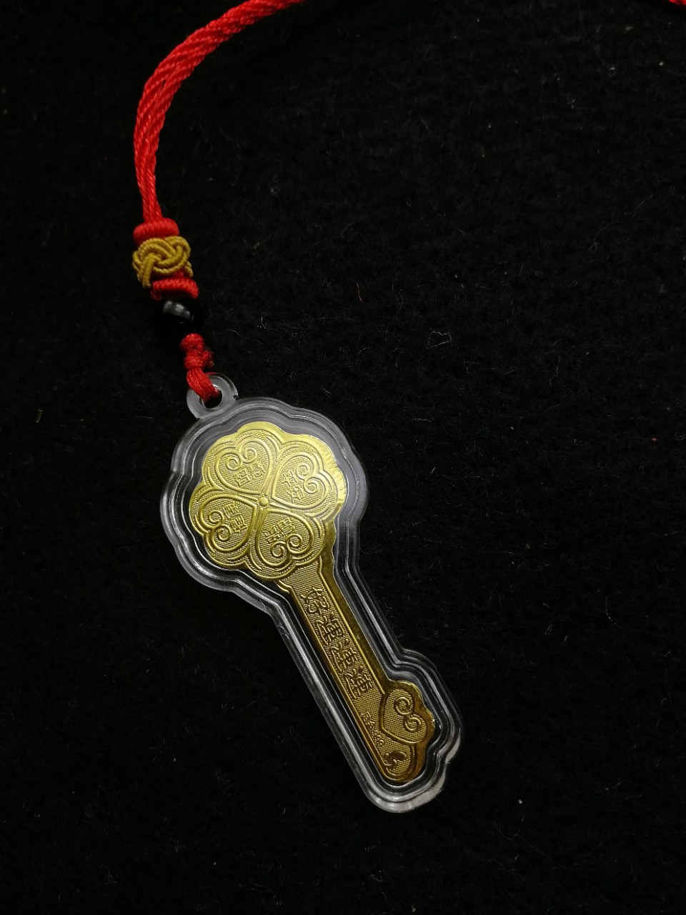 幸运四叶草金钥匙吊坠金箔钥匙挂坠会销保险礼品