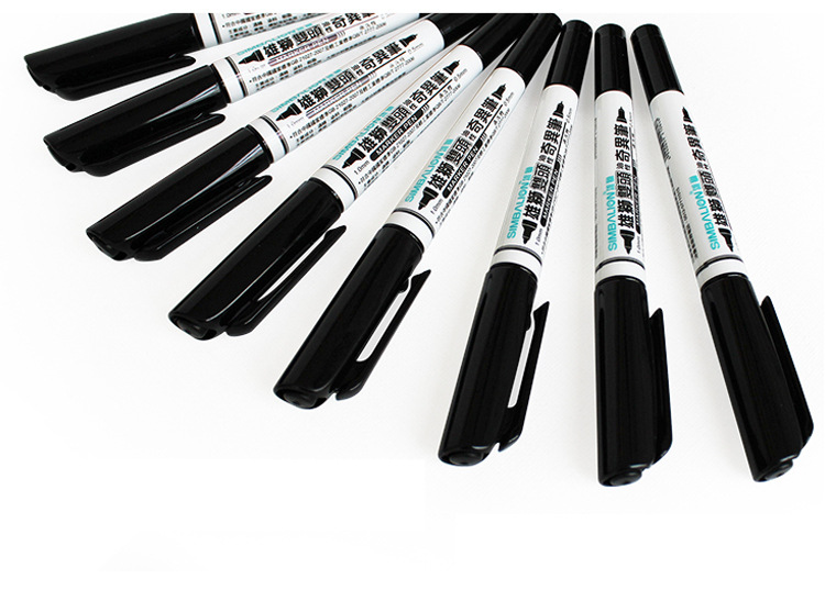 雄狮双头勾线笔685油性奇异笔 儿童绘画手绘标记防水不掉色记号笔