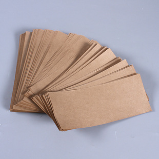 【厂家自产自销 】可定制 70g 10*22cm本色牛皮纸封口条纸口