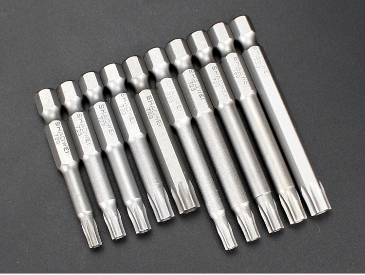 少威梅花批头s2钢带孔带磁性电钻电动螺丝刀起子头气动风批头50mm