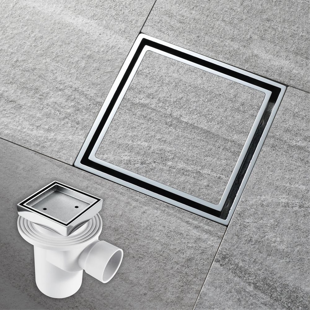 同层侧排地漏全铜镀铬淋浴隐藏式地漏浴室卫生间防臭地漏hidl133