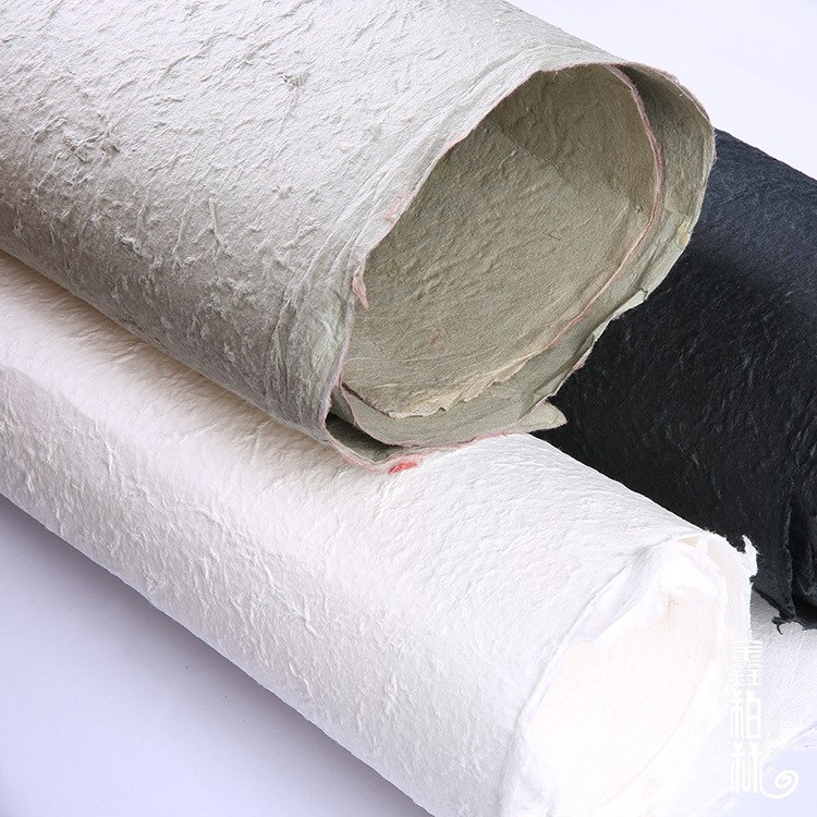 泰国手工东巴纸手工毛边凹凸棉纸 手工棉纸多色可选 土法手造纸