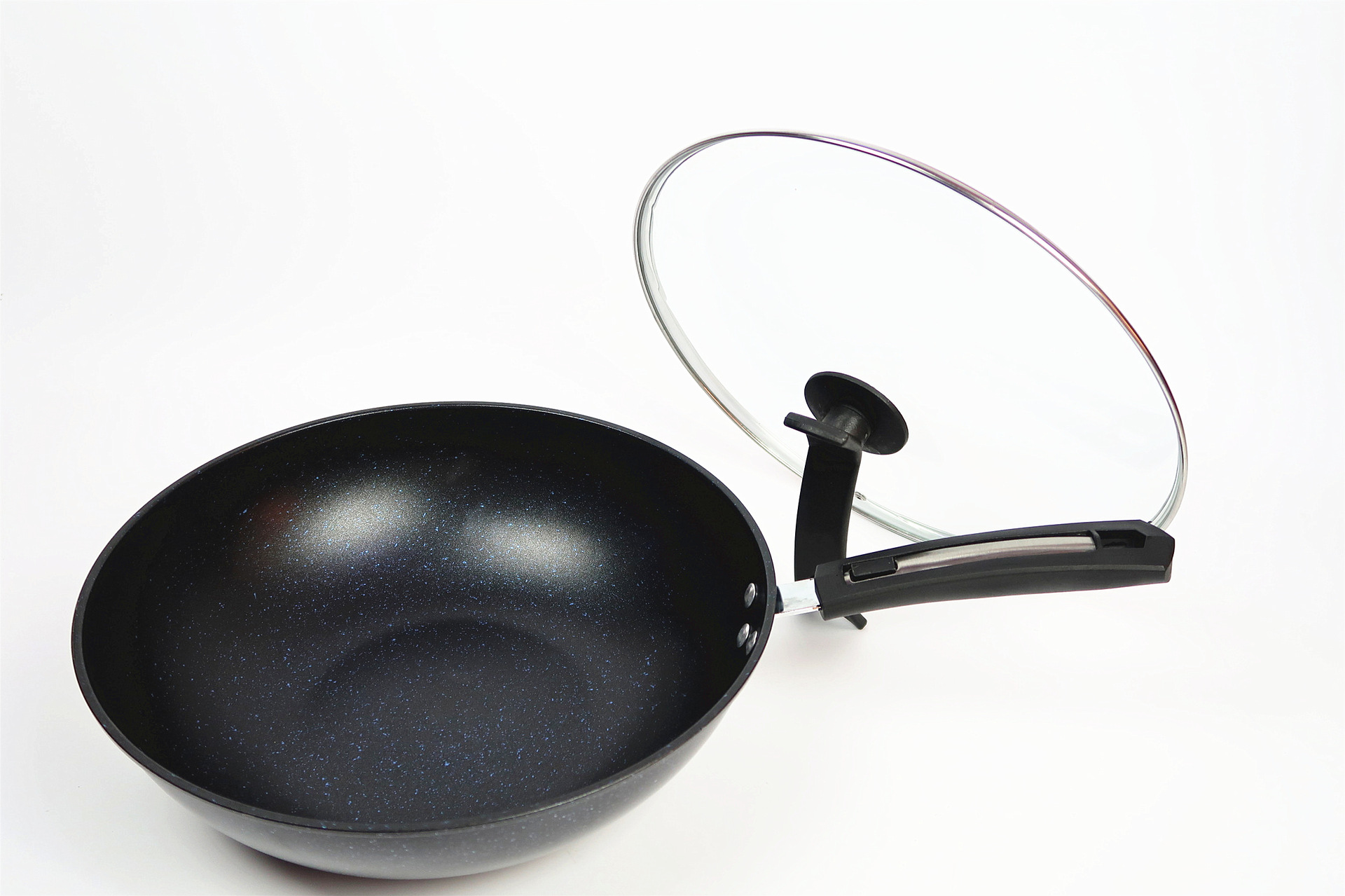 韩式家用麦饭石炒锅 32cm油烟平底麦饭石不粘锅礼品开业促销赠送