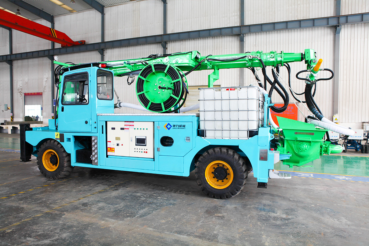 耿力工程湿喷台车 车载湿喷机械手 全自动液压混凝土喷浆机