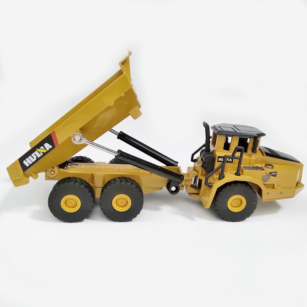 仿真汇纳1:50合金铰接式自卸车翻斗车玩具儿童工程汽车模型7712