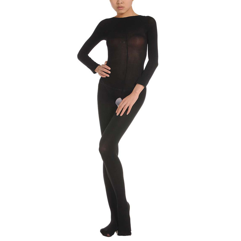 叶子媚情趣丝袜一件代发连身袜女加厚保暖天鹅绒连体袜舞蹈打底衣