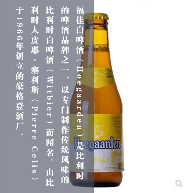比利时福佳柠檬果味啤酒福佳白柠檬口味250ml24瓶女士酒女士喜爱