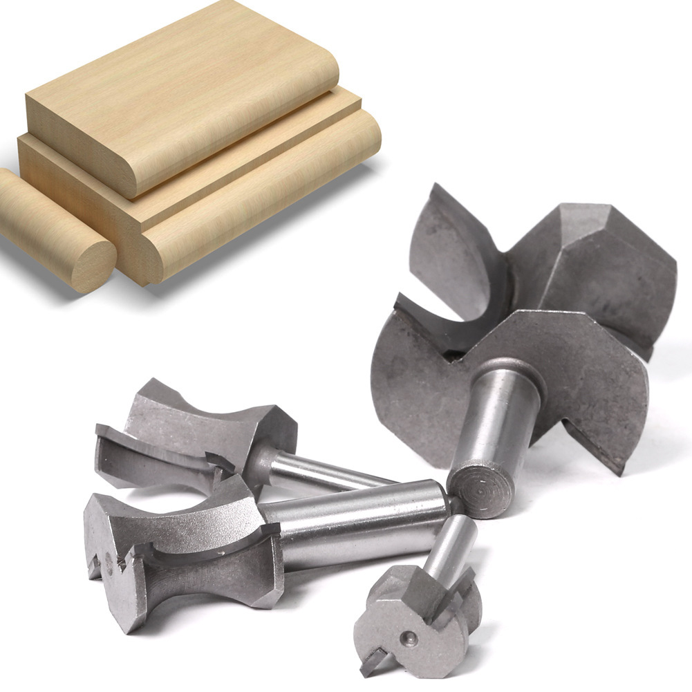 半圆刀 木工正半圆刀 圆弧刀雕刻铣刀修边刀花式刀1/2柄1/4柄修边