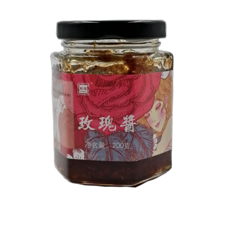 玖玫玫瑰酱200g传统玫瑰酱果酱 厂家直销招批发代理