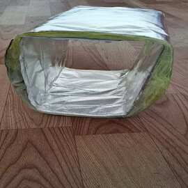 矩形玻纤布软管 铝箔布岩棉软管 360度弯曲铝箔软管