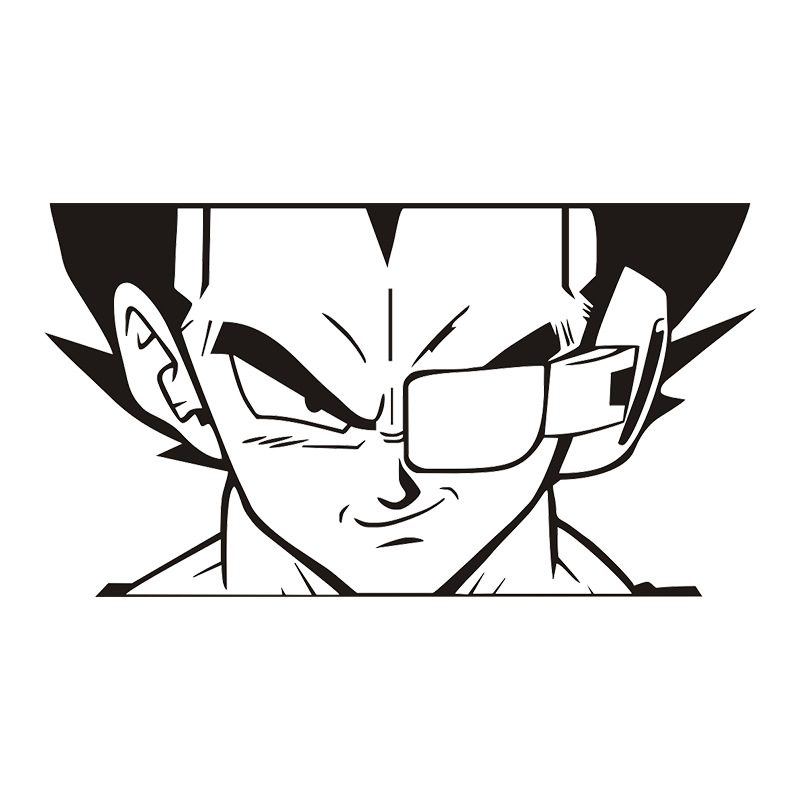 外贸热卖空调贴纸创意七龙珠贝吉塔儿童房装饰pvc自粘涂鸦墙贴画