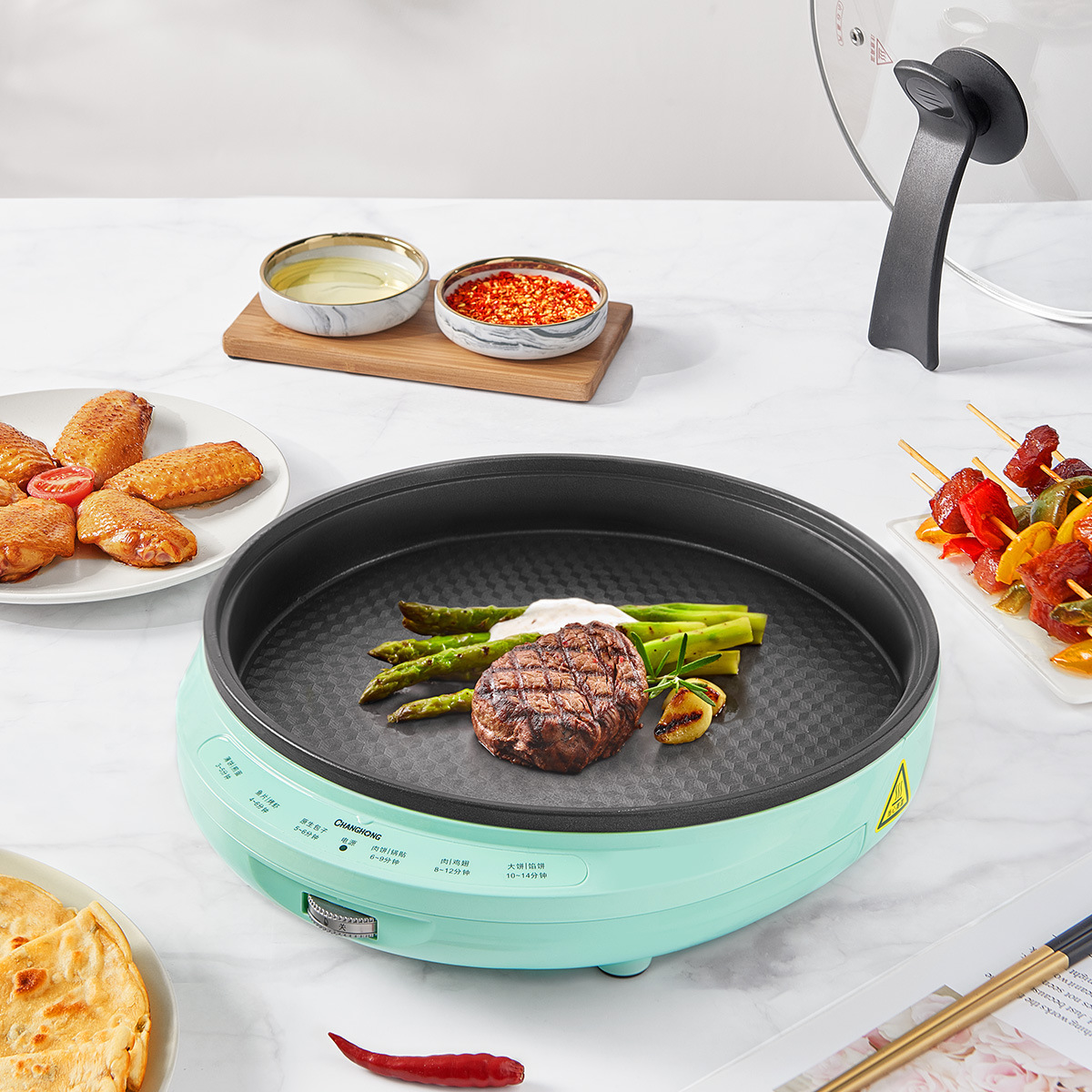 厂家直销源头2019新款电饼铛 煎烤锅 锅