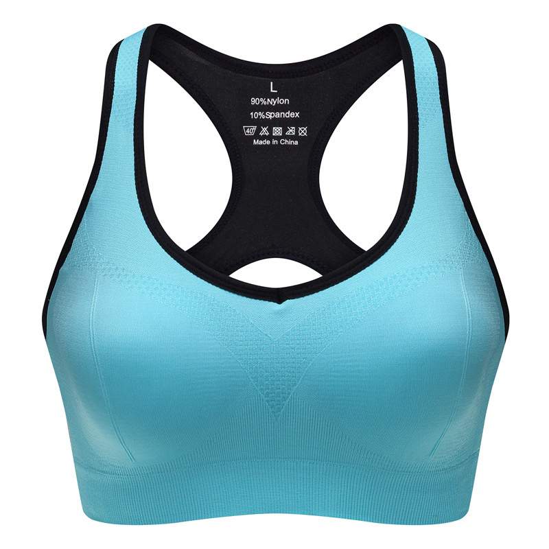 No Steel Ring Hollow-out Back Hole Peach Heart Beauty Back Exercise Bra Shockproof Fitness Yoga Running Vest Sports Underwear for Women