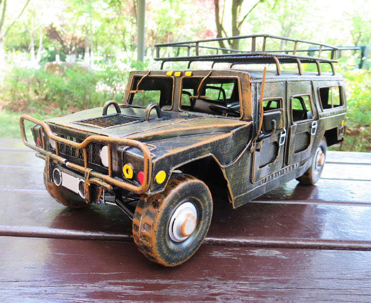 大号仿真悍马汽车军事模型 金属工艺品高档家居摆件美式 外贸热销