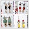 Manufactor Direct selling new pattern Earrings tassels Temperament models Natural jade Baroque Pearl A variety of Earrings 925 silver