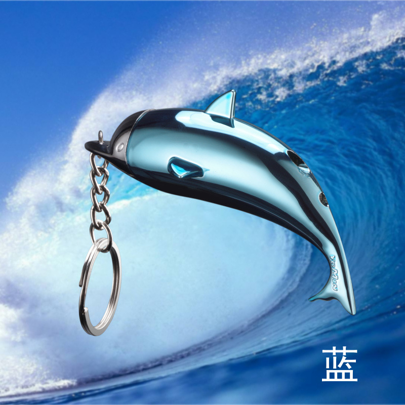 外销跨境创意海豚充气打火机钥匙挂件包包装饰个性收藏礼品ym091