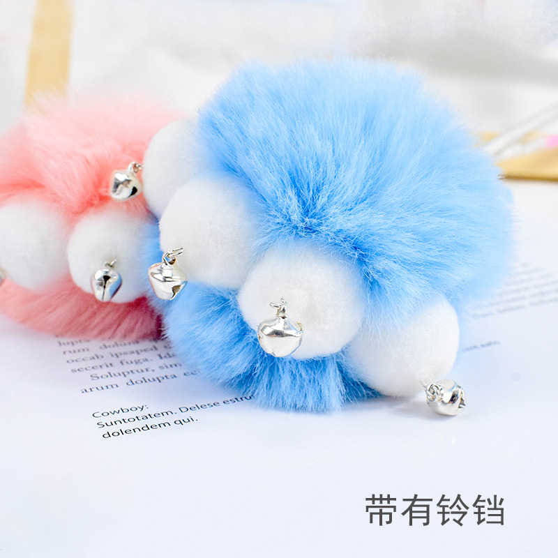 2019 Taobao Hot Sales Fairy Cat Teaser Fur Ball Cat's Paw Long Brush Holder Bell Cat Teaser Cat Toy Factory Wholesale