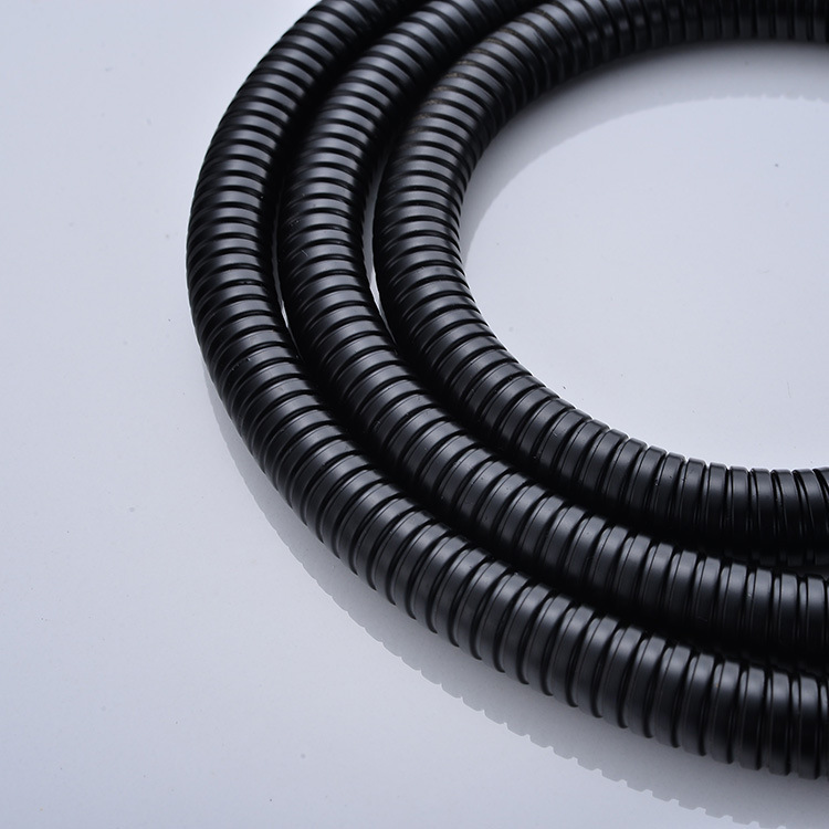 黑色加长不锈钢伸缩花洒软管 淋浴管1.5米软管手持花洒软管防缠绕