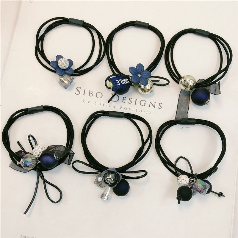 Korean Hair Ring Set Combination Headband Elastic Band Hair Rope Headdress Female Online Influencer Hair Elastic Band High Elastic Hair Accessories