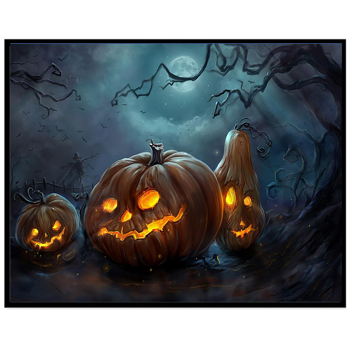 5d新款 万圣款 钻石画十字绣万圣节南瓜贴钻钻石绣装饰画厂家直销