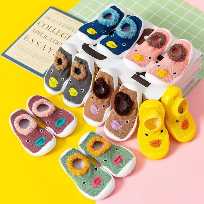 spring and autumn boys and girls low-cut duck series floor socks shoes boys and girls sports shoes breathable children‘s shoes