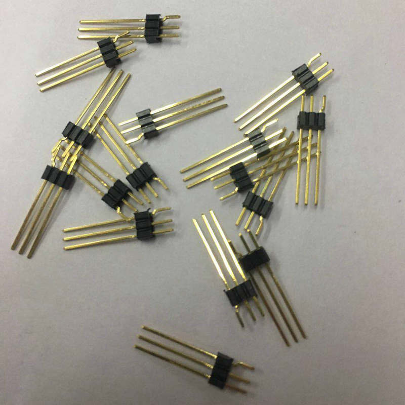 0 3p排针排母 直针弯针全铜镀金连接器