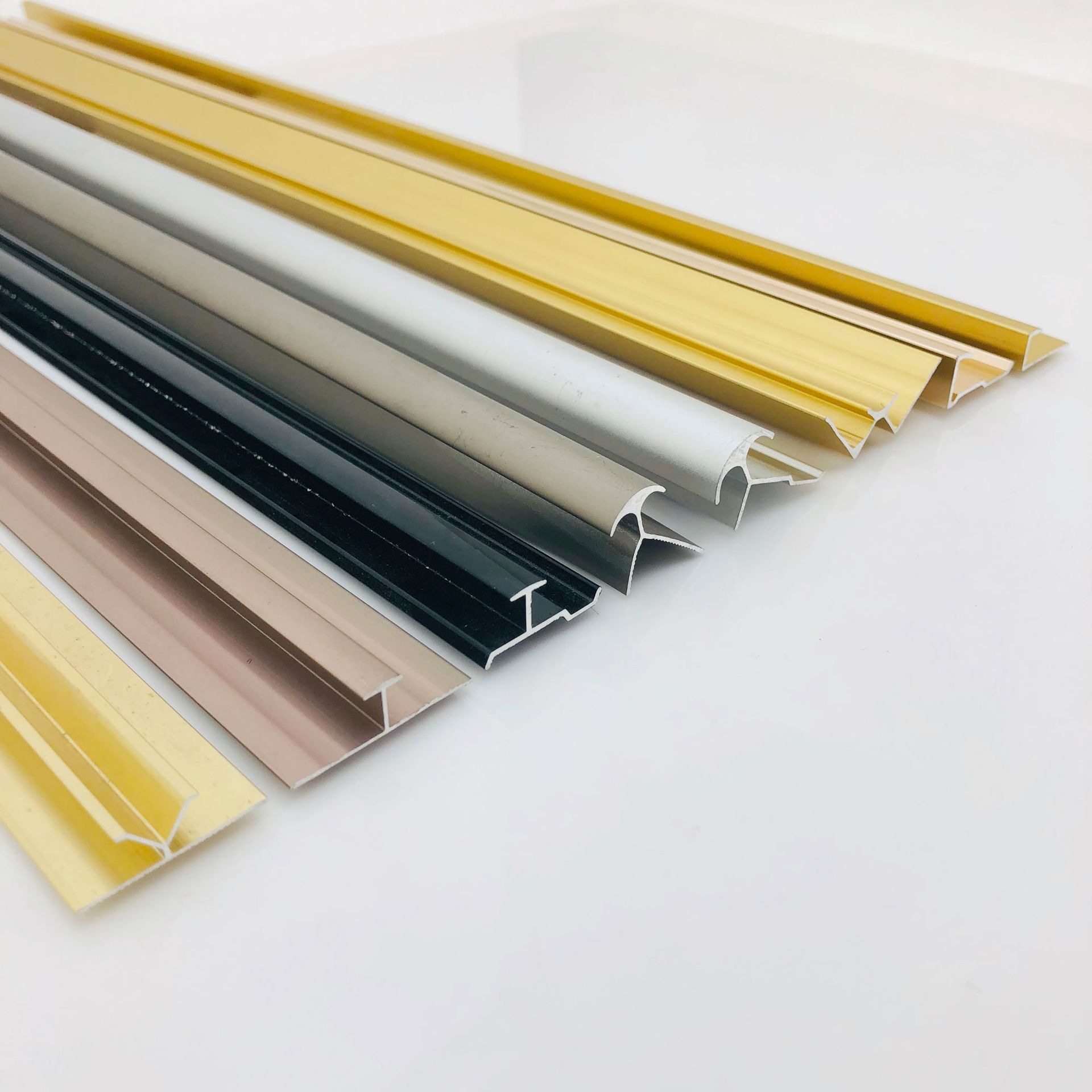厂家供应铝合金装饰修边条7mm工型 阳角线阴角线侧口装饰修边压边