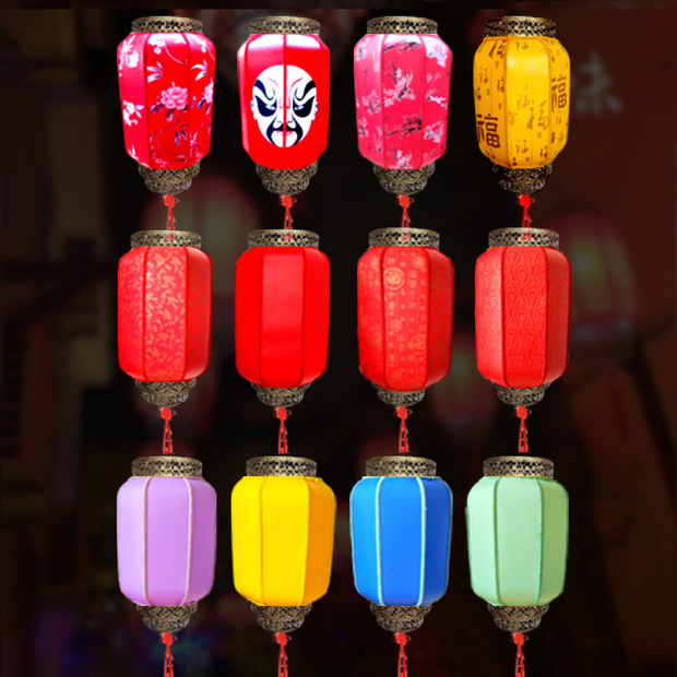 室内外大红广告灯笼中式仿古羊皮灯笼户外广告印字灯笼定做批发