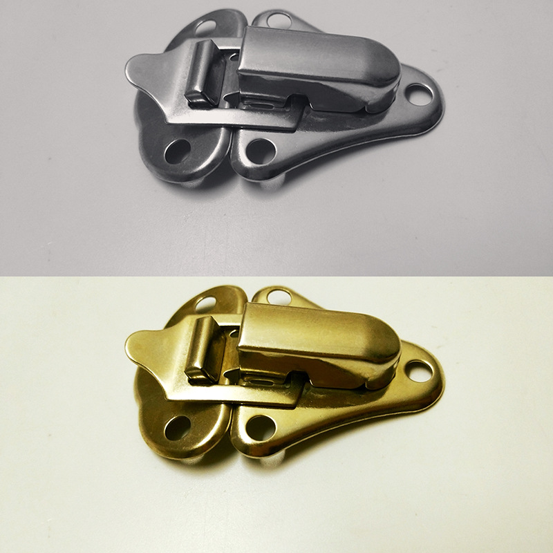 箱包五金配件锁扣箱包扣铁度咯搭锁扣扁嘴扣不锈钢五金扣件小锁扣