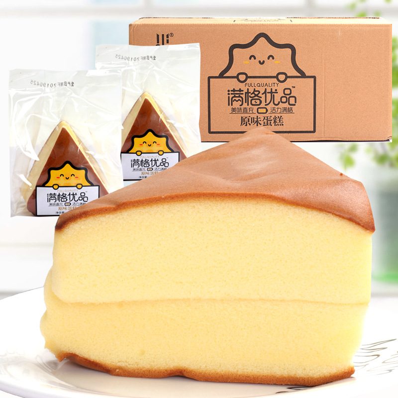 新欧乐 满格优品三角型蛋糕4斤整箱批发点心网红零食糕点 现58