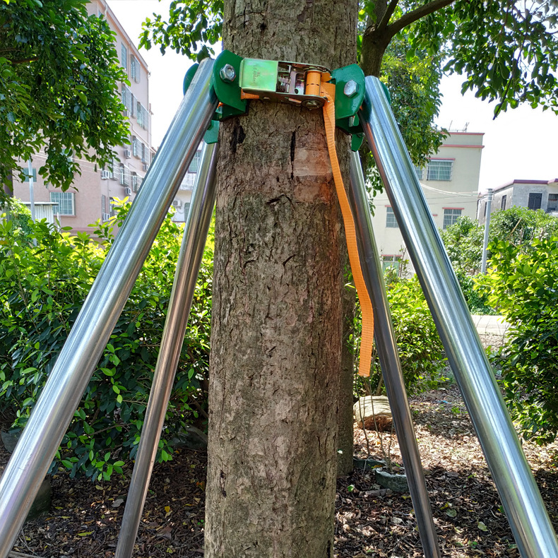 [叶开园艺]园林绿化大树支撑铁杯绑带树木支撑架固定器