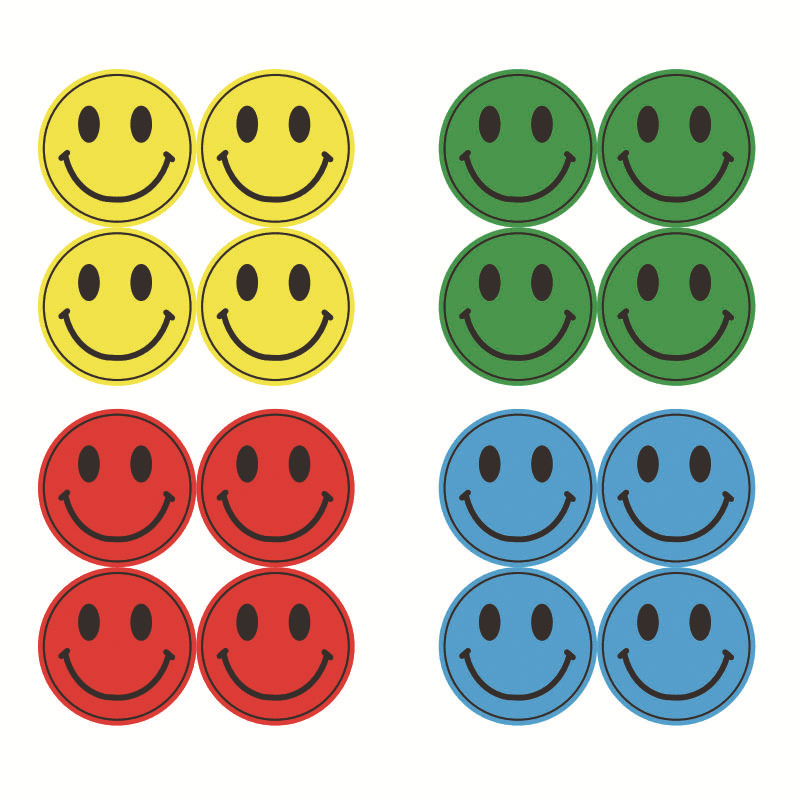 厂家定制diy彩色笑脸不干胶贴纸个性信封纸盒标签custom stickers